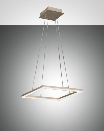 Fabas Luce LED Pendelleuchte Bard 2000x420mm 39W Warmweiß Gold dimmbar