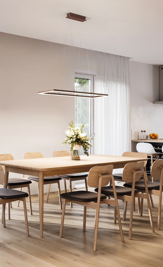 Fabas Luce Bard LED Pendelleuchte 52W dimmbar warmweiß Rostbraun 3394-45-361