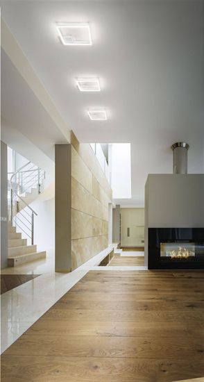 Fabas Luce LED Deckenleuchte Bard 65x420mm 39W Warmweiß Weiß dimmbar