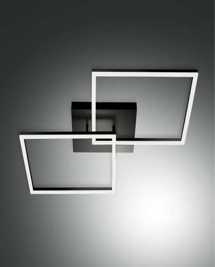 Fabas Luce Bard LED Deckenleuchte 52W dimmbar warmweiß Schwarz 3394-65-101