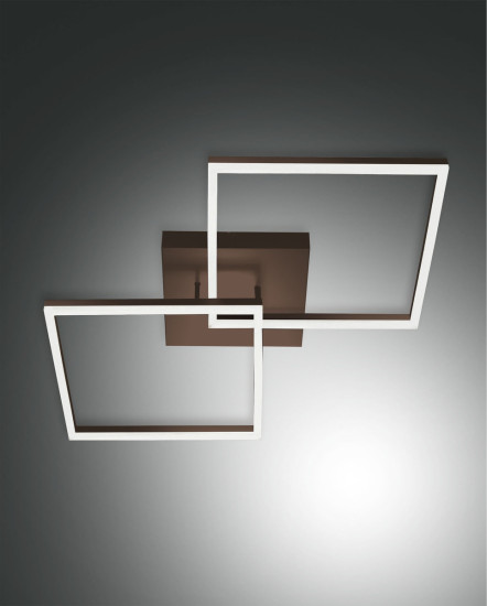 Fabas Luce Bard LED Deckenleuchte 52W dimmbar warmweiß Rostbraun 3394-65-361