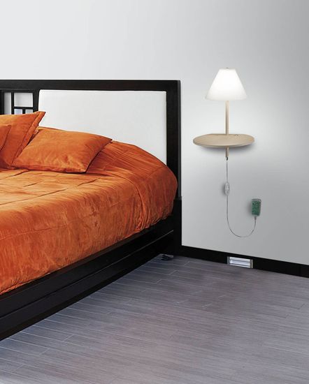 Fabas Luce LED Wandleuchte Goodnight 470x250mm 8W Warmweiß Graubraun dimmbar