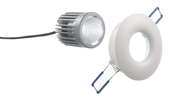 Fabas Luce LED Einbauspot Set Sigma Ø82/70mm 7W Warmweiß Weiß rund