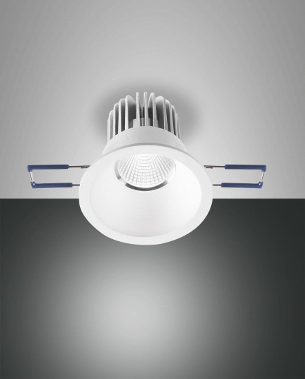 Fabas Luce LED Einbauspot Set Sigma Ø82/70mm 7W Warmweiß Weiß