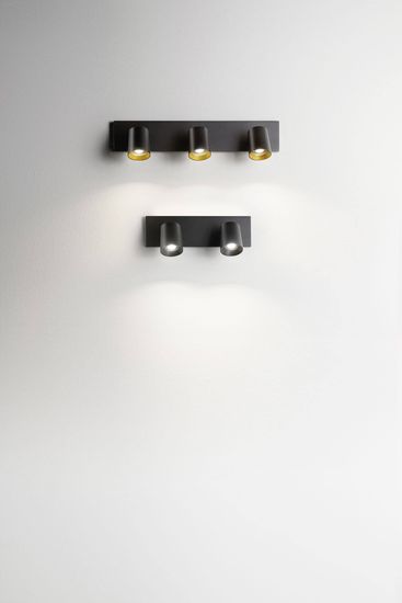 Fabas Luce Spot Modo GU10 90x110mm Schwarz Aluminiumdruckguss