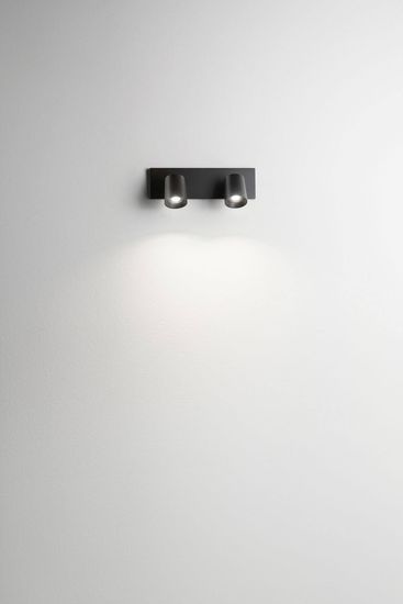Fabas Luce Spot Modo GU10 90x110mm Schwarz Aluminiumdruckguss
