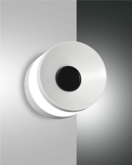 Fabas Luce LED Wandleuchte Billie Ø120mm 8W Warmweiß Weiß