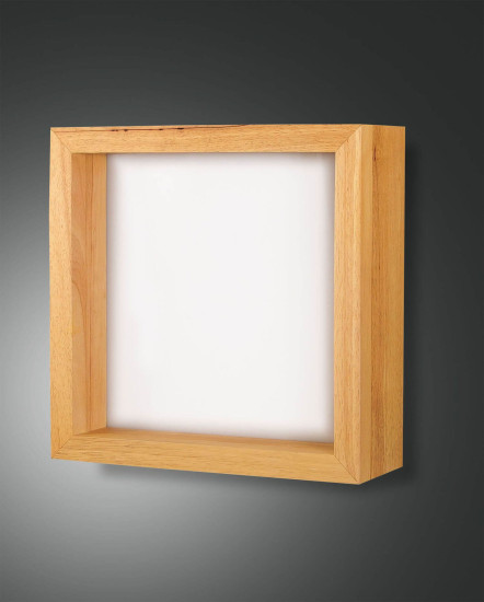 Fabas Luce LED Wandleuchte Window 375x130mm 29W Warmweiß Eichenholz