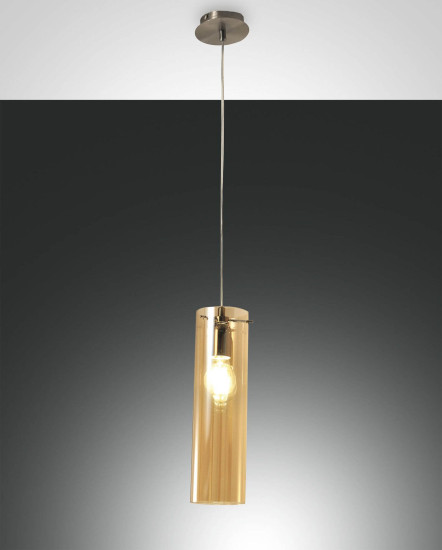 Fabas Luce Pendelleuchte Sintesi E27 Ø100mm Bernstein