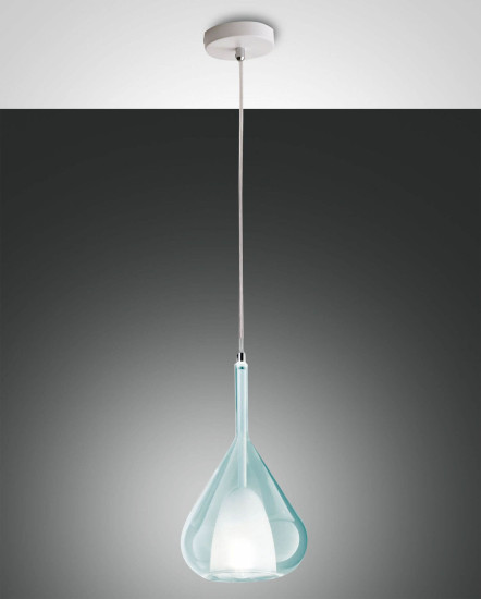 Fabas Luce Pendelleuchte Lila E27 Ø200mm Azurblau