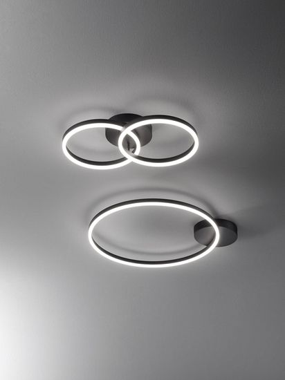 Fabas Luce LED Wandleuchte Giotto 110x530mm 36W Warmweiß Schwarz dimmbar