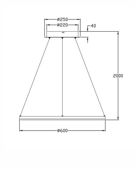 Fabas Luce LED Pendelleuchte Giotto 36W dimmbar Smartluce IP40 3000K warmweiss Weiß Metall Ø60cm