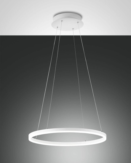 Fabas Luce LED Pendelleuchte Giotto Ø600mm 36W Warmweiß Weiß dimmbar