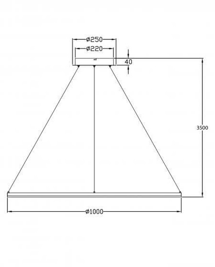 Fabas Luce LED Pendelleuchte Giotto 60W dimmbar Smartluce 4000K neutralweiss Schwarz Metall Ø100cm