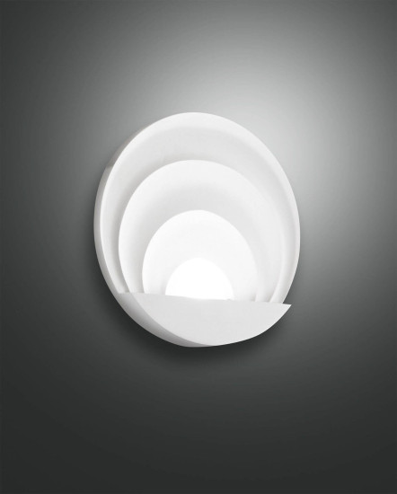 Fabas Luce LED Wandleuchte Sunrise Ø260mm 29W Warmweiß Weiß dimmbar