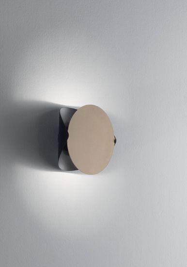 Fabas Luce LED Wandleuchte Shield 220x190mm 15W Warmweiß Schwarz dimmbar