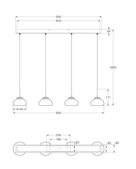 Fabas Luce LED Pendelleuchte Arabella 32W dimmbar Smartluce 3000K warmweiss Weiß Metall Glas Ø14cm