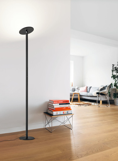 Fabas Luce Regina LED Stehleuchte 35W dimmbar steuerbare Lichtfarbe Schwarz 3551-12-101