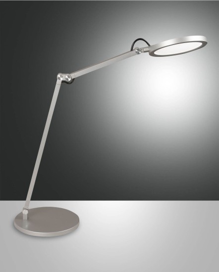 Fabas Luce LED Tischleuchte Regina 800x400mm 9W steuerbare Lichtfarbe Aluminium dimmbar
