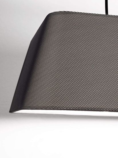 Fabas Luce Pendelleuchte Allegra E27 2000x230mm Schwarz, made in Italy