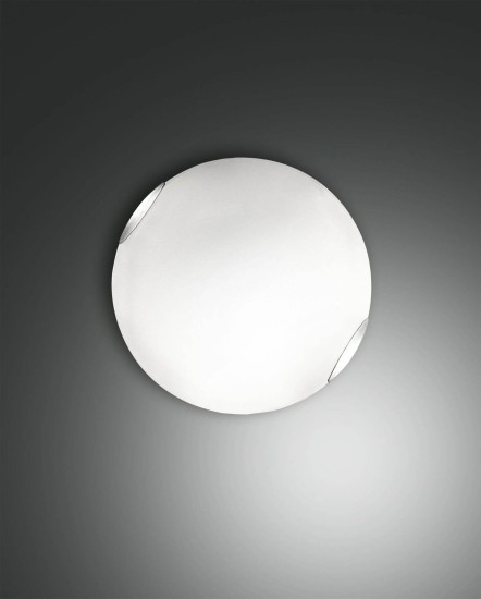 Fabas Luce LED Deckenleuchte Fox Ø300mm 12W Warmweiß Weiß, made in Italy
