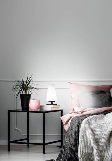 Fabas Luce Tischleuchte Milady G9 Ø110mm Warmweiß Schwarz dimmbar