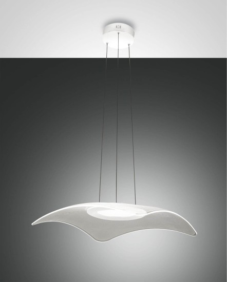 Fabas Luce LED Pendelleuchte Ibiza 2000x500mm 32W Warmweiß Weiß dimmbar