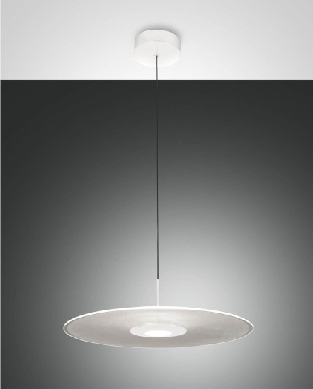 Fabas Luce LED Pendelleuchte Anemone Ø450mm 18W Warmweiß Weiß dimmbar