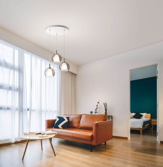 Fabas Luce Pendelleuchte Bretagna E27 Ø500mm Weiß Fumé