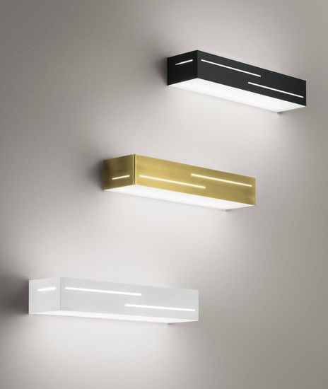 Fabas Luce LED Wandleuchte Banny 50x70mm 18W Warmweiß Messing