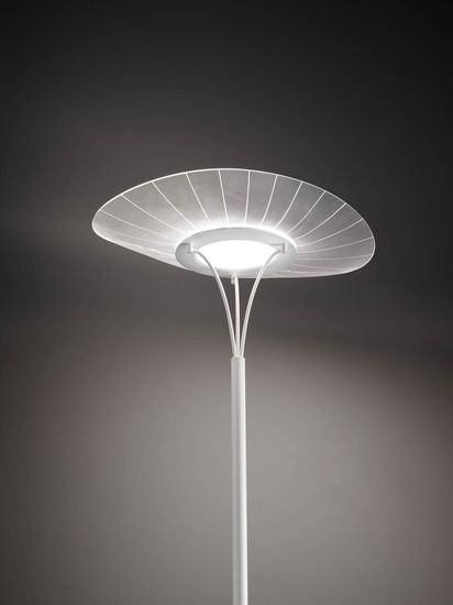 Fabas Luce LED Stehleuchte Vela 1750x360mm 24W Warmweiß Weiß dimmbar