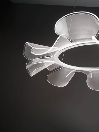 Fabas Luce LED Pendelleuchte Sylvie Ø720mm 40W Warmweiß Weiß dimmbar