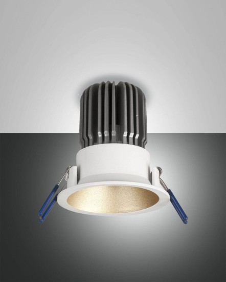 Fabas Luce LED Spot Crio round Ø82mm 11W Warmweiß Gold dimmbar