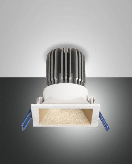 Fabas Luce LED Spot Crio square 100x82mm 11W Warmweiß Gold dimmbar