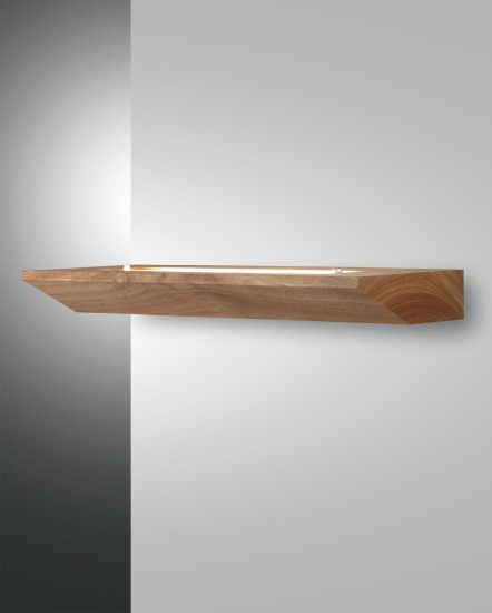 Fabas Luce LED Wandleuchte Linus 45x170mm 14W Warmweiß Eichenholz dimmbar