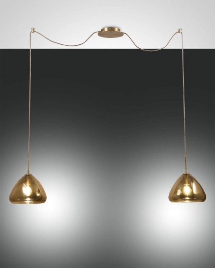 Fabas Luce Pendelleuchte Glow E27 3500x7000mm Messing