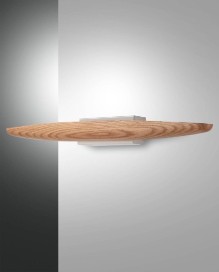 Fabas Luce LED Wandleuchte Ribot 60x90mm 17W Warmweiß Eichenholz dimmbar