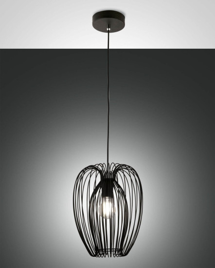 Fabas Luce Pendelleuchte Camp E27 Ø250mm Schwarz