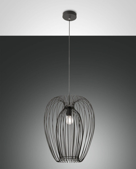 Fabas Luce Pendelleuchte Camp E27 Ø400mm Schwarz