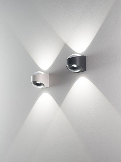 Fabas Luce LED Außen-Wandleuchte Remy 120x120mm 12W Warmweiß IP65 Schwarz