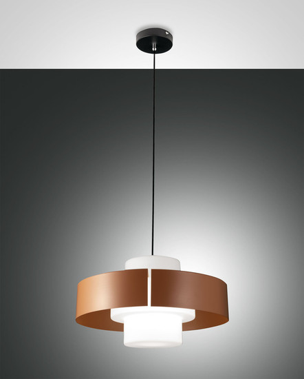 Fabas Luce Loto E27 Pendelleuchte Ziegelfarbe 3750-40-358