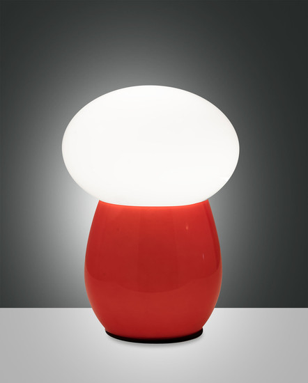 Fabas Luce Freddy E27 Tischleuchte dimmbar Rot 3752-30-104