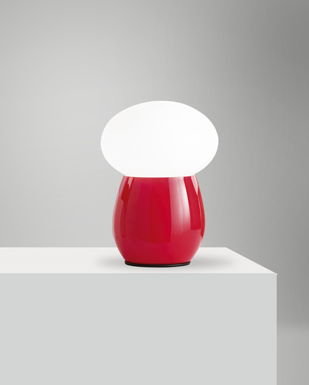 Fabas Luce Freddy E27 Tischleuchte dimmbar Rot 3752-30-104