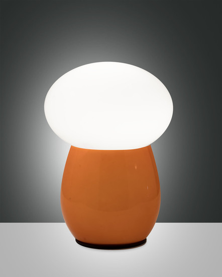 Fabas Luce Freddy E27 Tischleuchte dimmbar Amber 3752-30-125