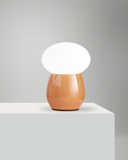 Fabas Luce Freddy E27 Tischleuchte dimmbar Amber 3752-30-125