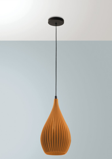 Fabas Luce Lisa E27 Pendelleuchte Senffarbe 3759-40-367