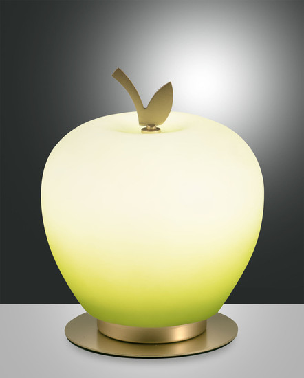 Fabas Luce Wendy LED Tischleuchte 8W dimmbar warmweiß Grün / Messing satiniert 3762-30-155