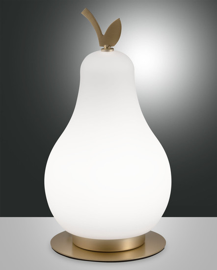 Fabas Luce Wilma LED Tischleuchte 8W dimmbar warmweiß Weiss / Messing satiniert 3763-30-102