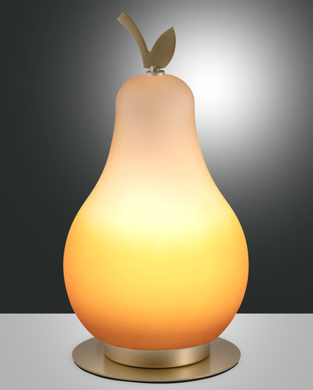 Fabas Luce Wilma LED Tischleuchte 8W dimmbar warmweiß Orange / Messing satiniert 3763-30-170