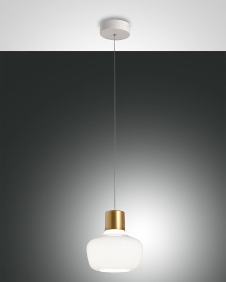 Fabas Luce Kino LED Pendelleuchte 12W dimmbar warmweiß Weiss 3767-40-102